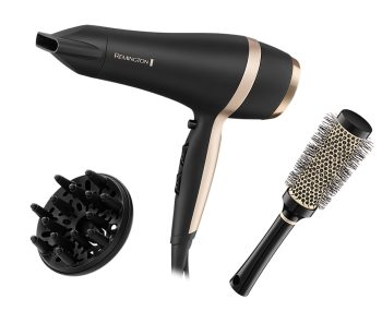 Hårføner gavesett, Remington Saloon Smooth, børste