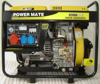Power Mate 6500 SMT 4- takts diesel aggregat 1 fas & 3 fas 230 VOLT