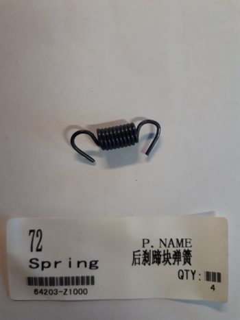Rear brake shoe spring